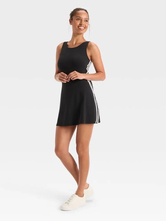 JoyLab Dresses & Skirts - JoyLab Black Tank Top dess with white Trim